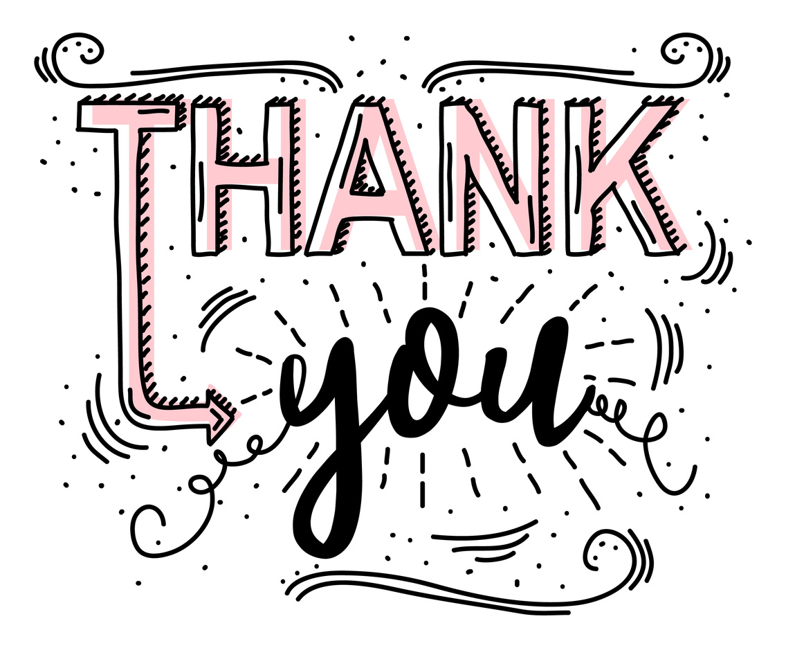 Thank You Typography Vector