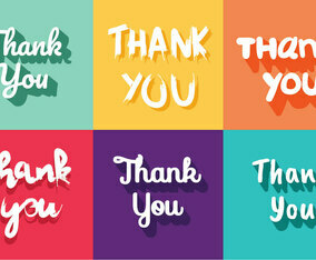 Thank You Typography Vector Pack