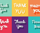 Thank You Typography Vector Pack