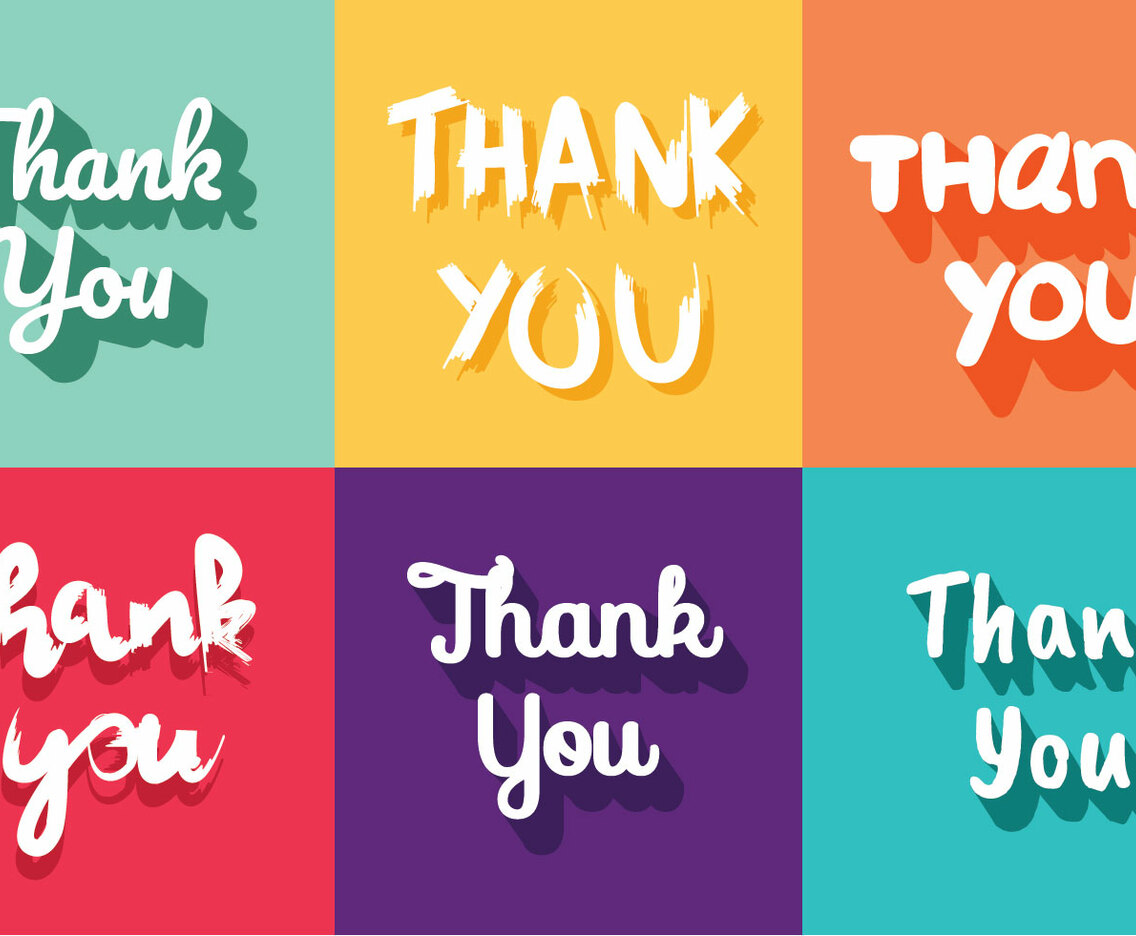 Thank You Typography Vector Pack