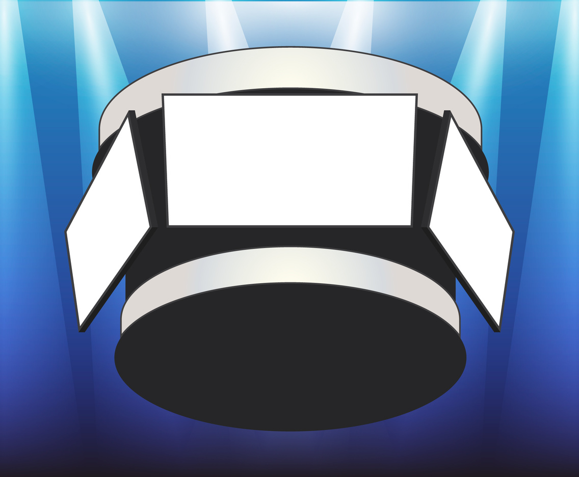 Jumbotron and Floodlights Blank Screen Copy Space