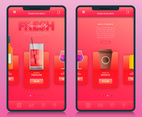 High Detailed Realistic  Rosegold Drink Order Application