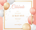 Invitation Rose Gold Vector