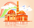 Vector illustration of Qutab Minar in Delhi