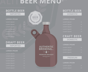 Craft Beer Growler Menu Template
