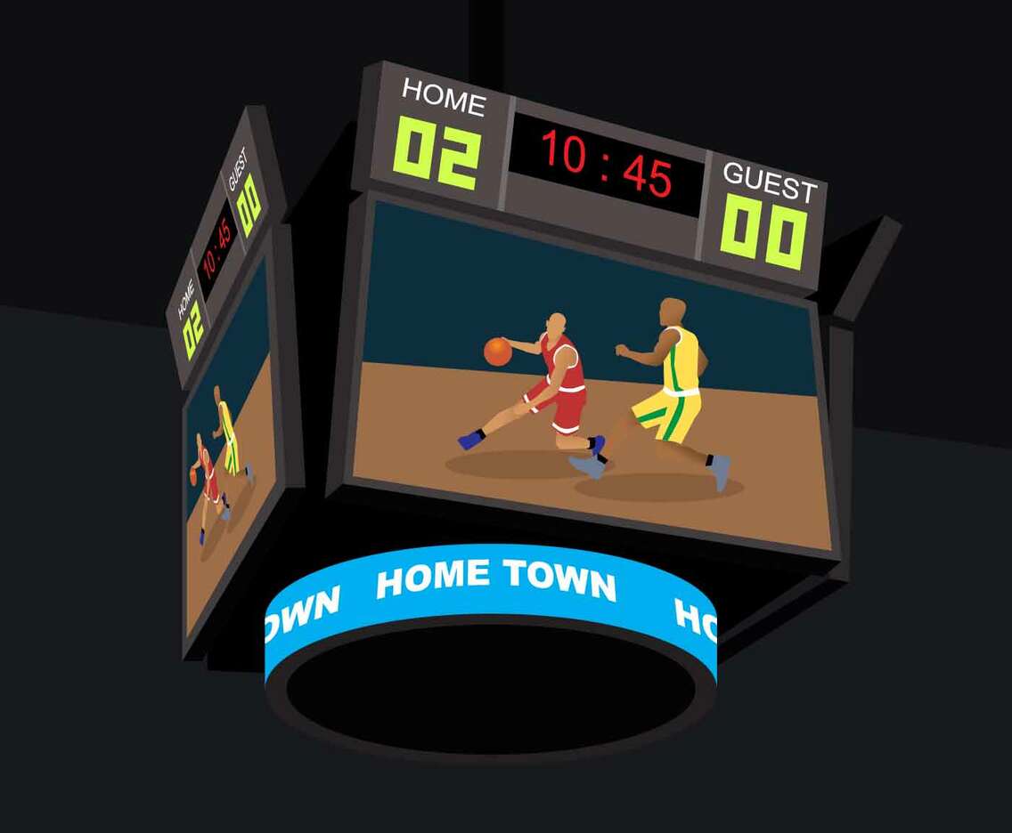 Basketball Jumbotron Illustration