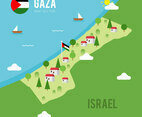 Gaza Map Vector