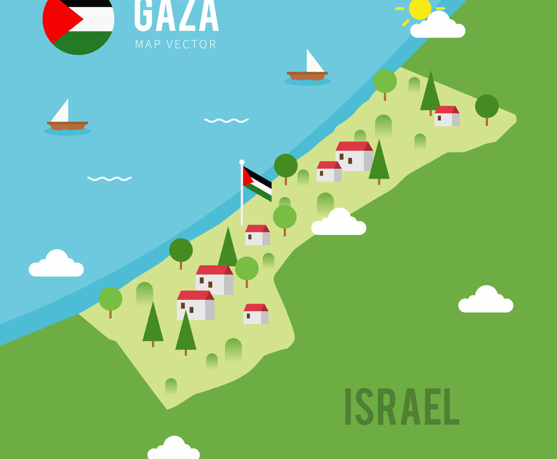 Gaza Map Vector