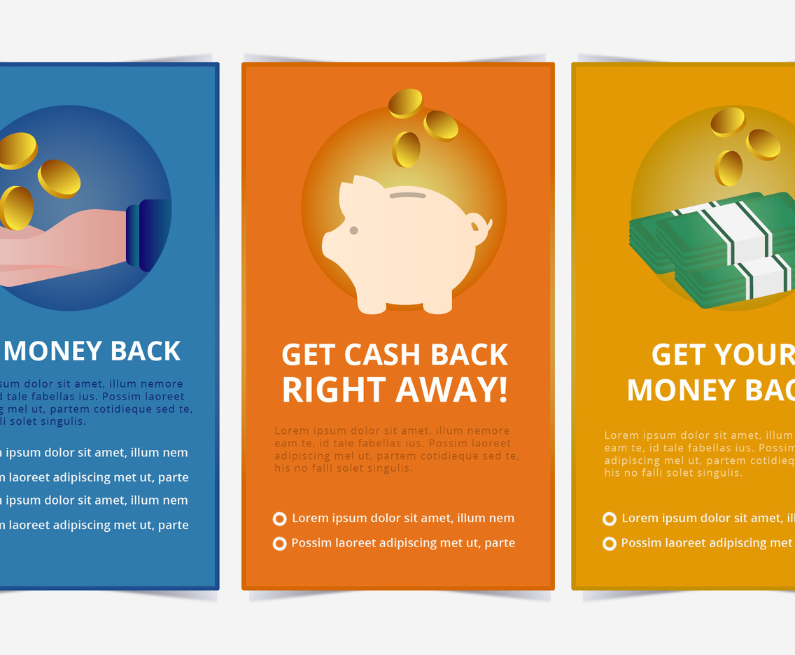 Vector Cash Back Banners