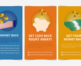 Vector Cash Back Banners