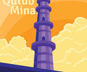 Qutub Minar Illustration