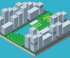Central Park New York Isometric Illustration