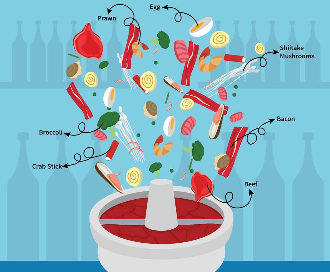 Hotpot With Ingredient illustration