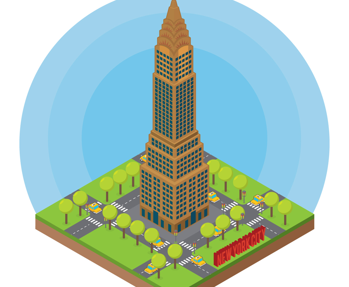 Isometric New York city