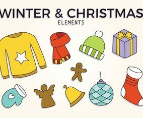 Winter Christmas Elements