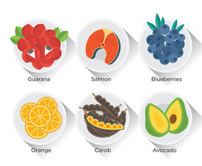 Super Foods Vector Set