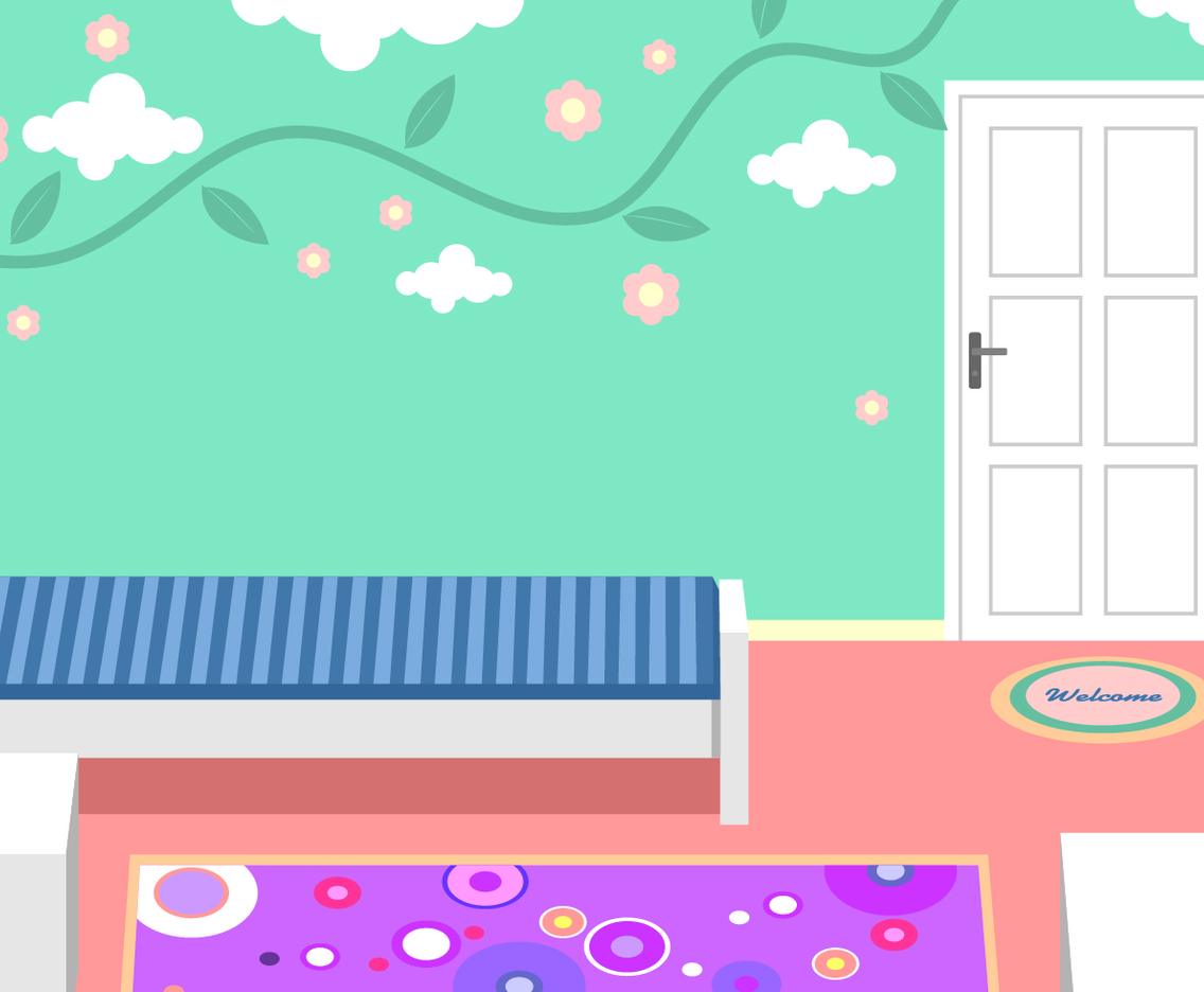 Girls Room Decor Vector