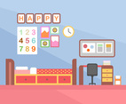 Kids Room Decor Vector Illustration