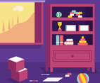 Kids Room Decor Vector Illustration