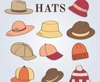 Women and Man's Hats Vector