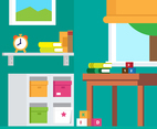 Kids Room Interior Vector Illustration