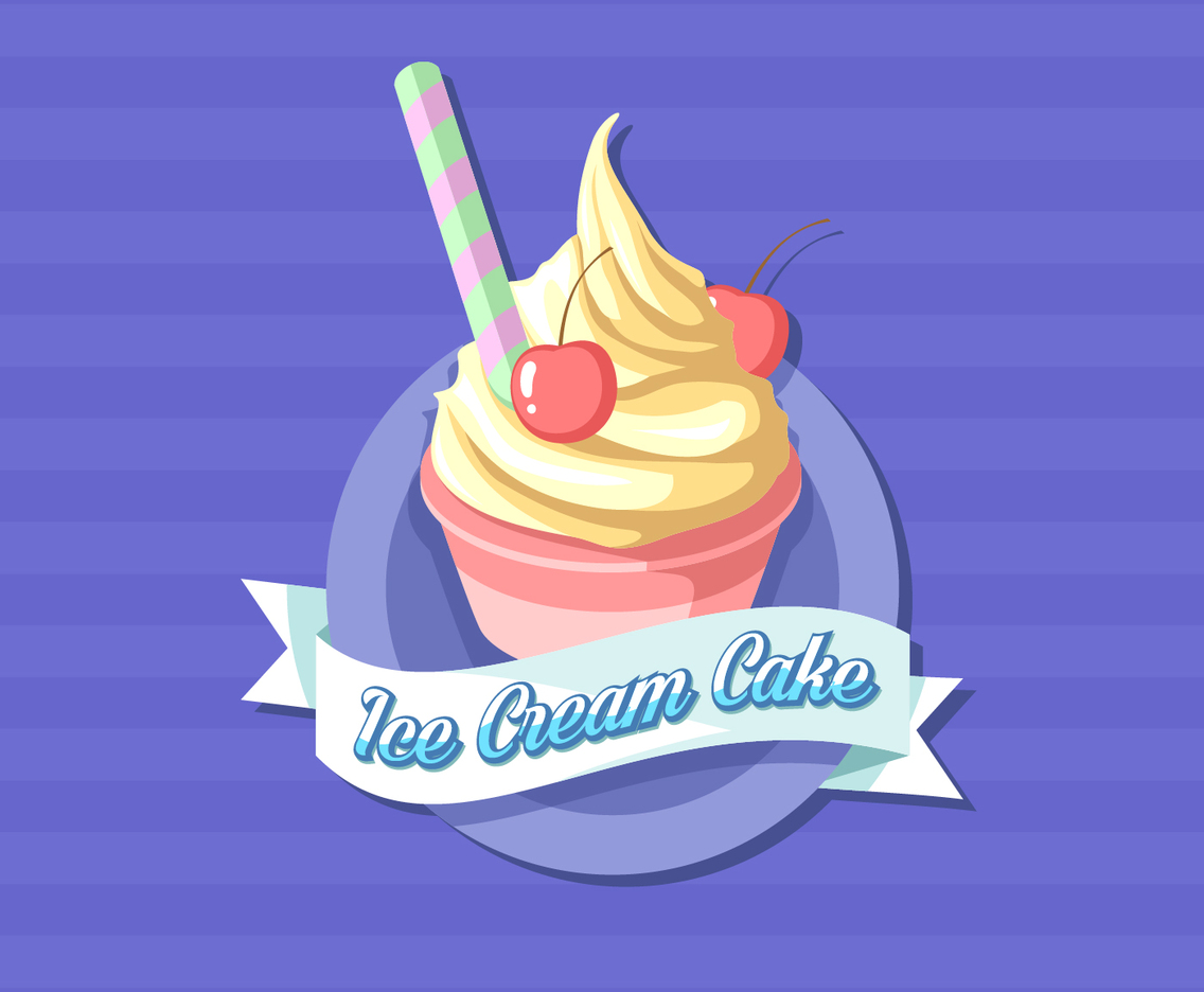 Ice Cream Cup Shop Logo Vector