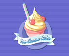 Ice Cream Cup Shop Logo Vector