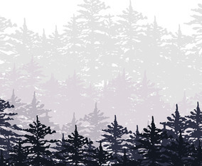 Abstract Forest Illustration