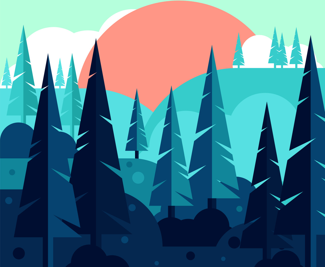 Abstract Forest Illustration