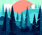 Abstract Forest Illustration