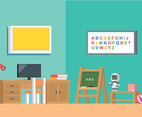 Kids Room Decor Interior  Vector
