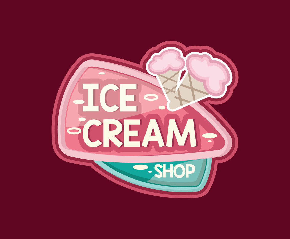 Cute Ice Cream Shop Logo
