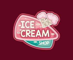 Cute Ice Cream Shop Logo
