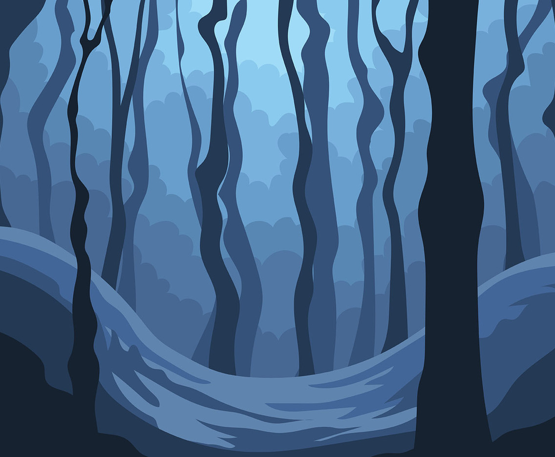 Abstract Forest Illustration