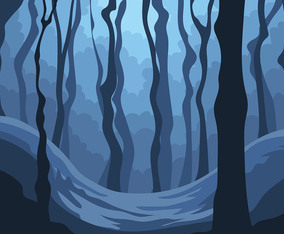 Abstract Forest Illustration