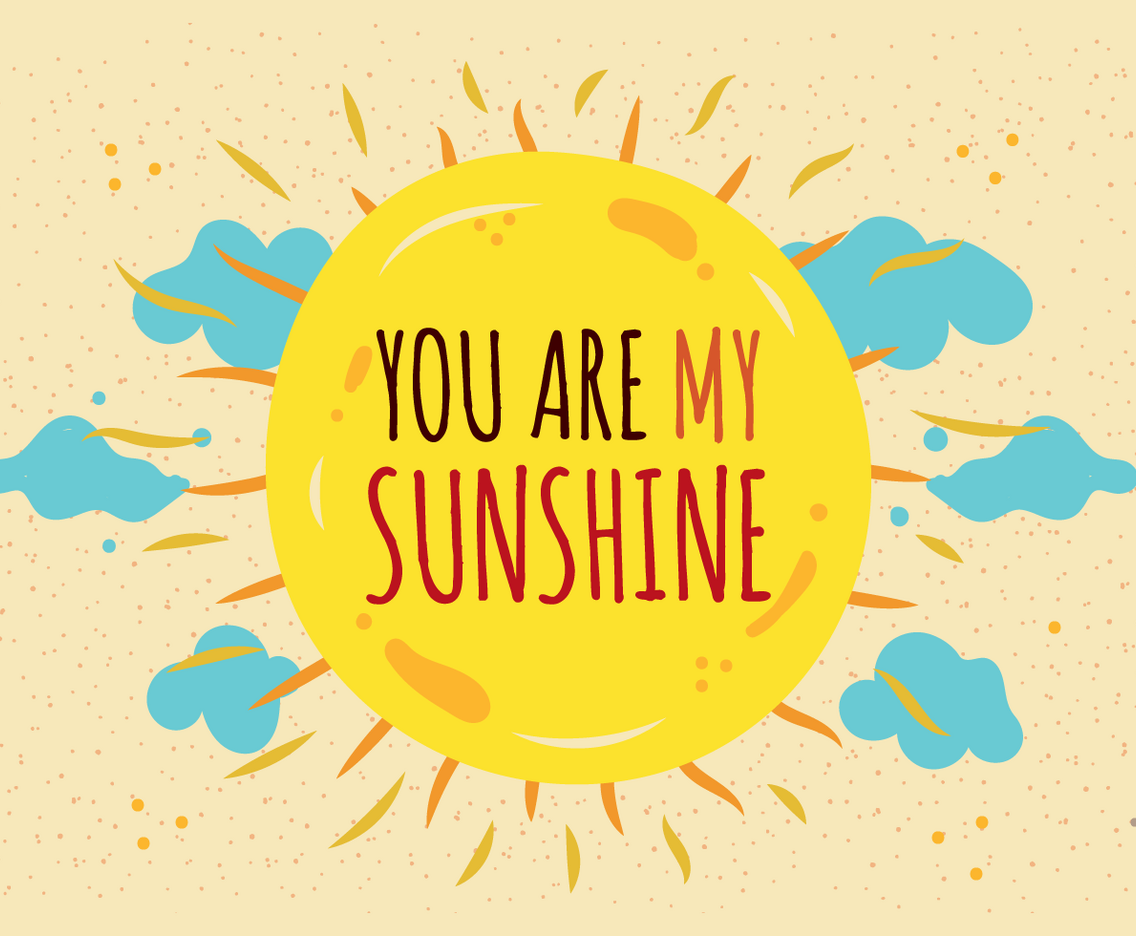 You are my sunshine vector