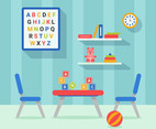 Kids Room Decor Flat vector