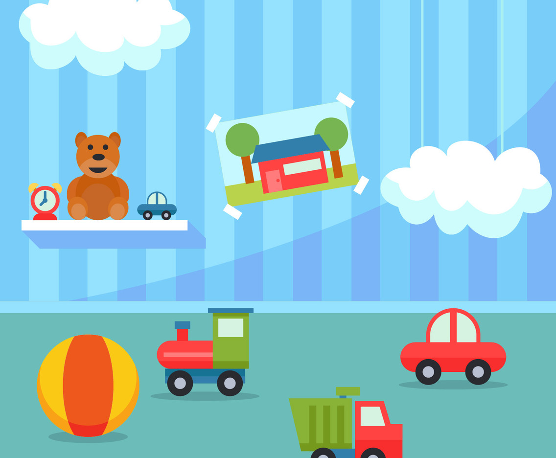 Kids Room Interior Vector