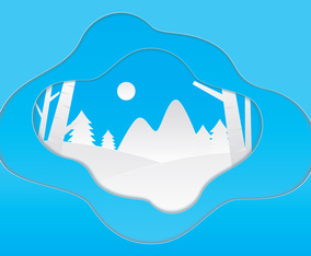 Astract Snow Landscape