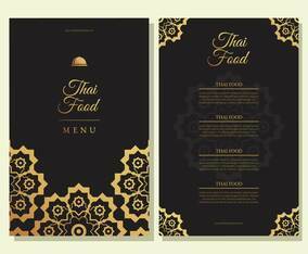 Thai food restaurant menu template