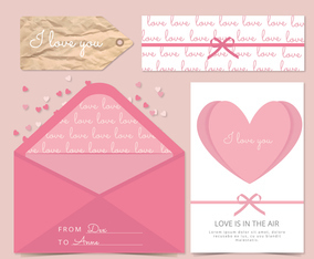 Vector Valentine's Day Stationery