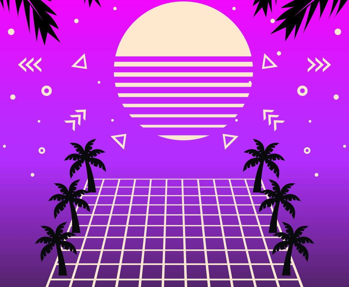 Vaporwave Background Vector