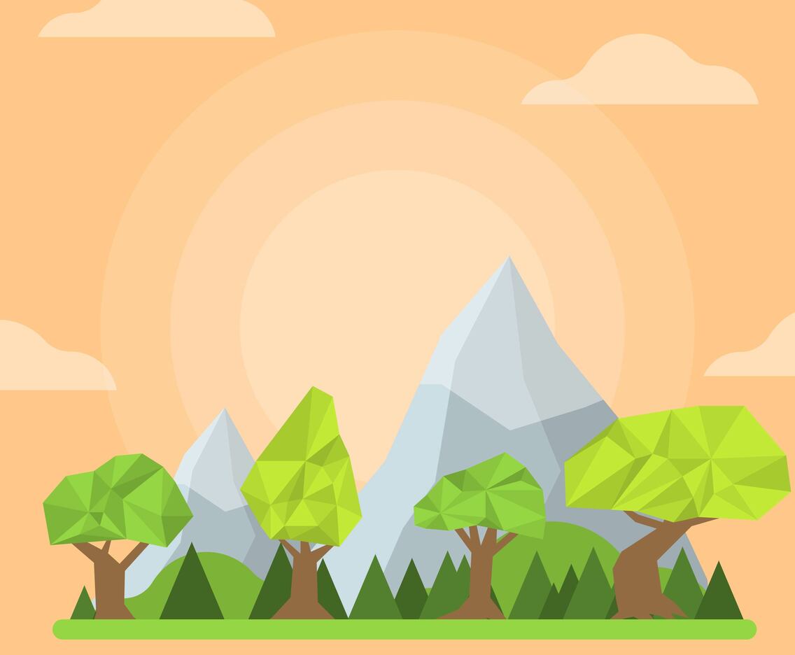 Flat Polygon Vector Illustration