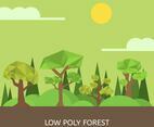 Flat Low Poly Vector Illustration