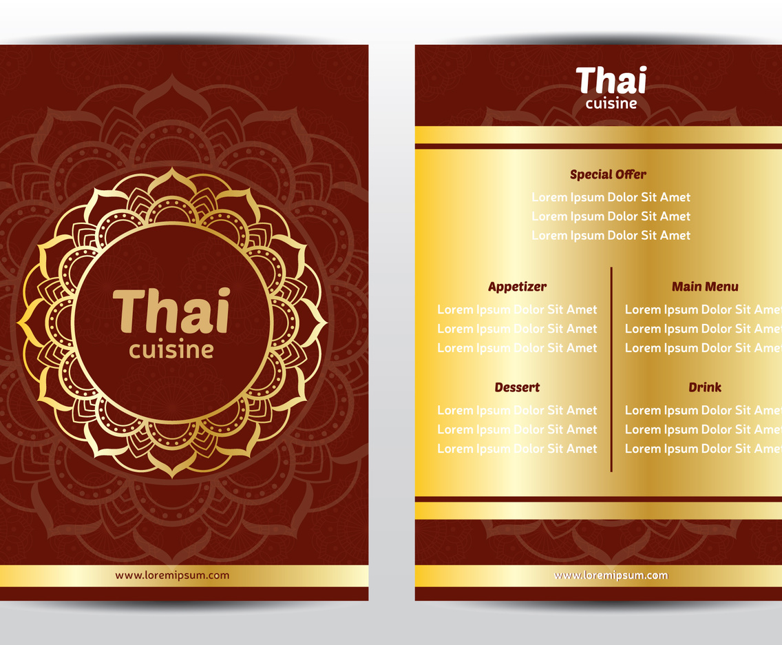 Thai Ornament Menu Template