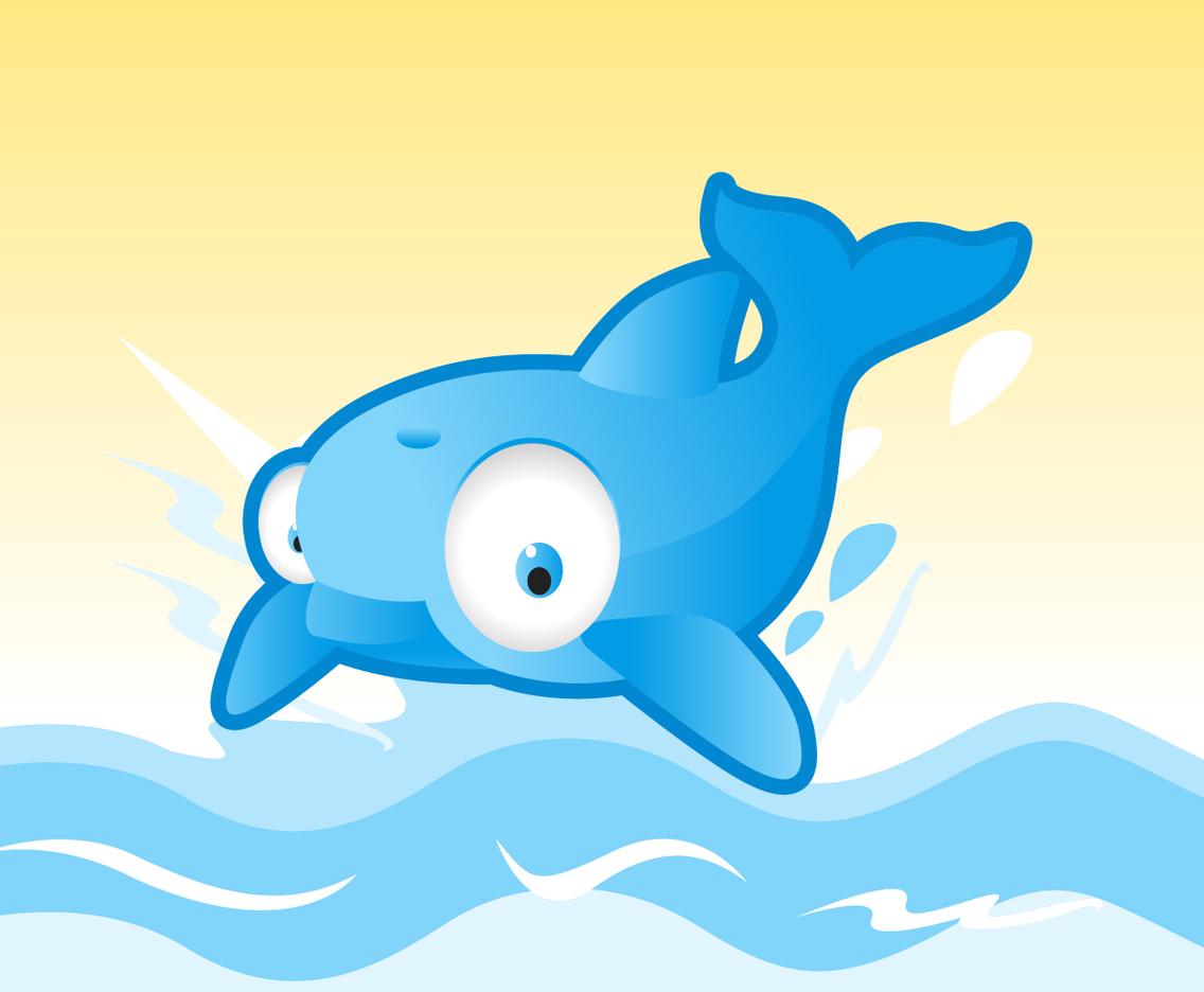 Cute Dolphin Vector