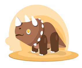 Dinosaur Triceratops Vector