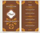 Thai Menu Vector