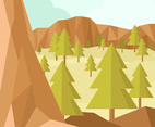 Vector Illustration Low Poly Forest