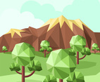 Vector Illustration Low Poly Forest
